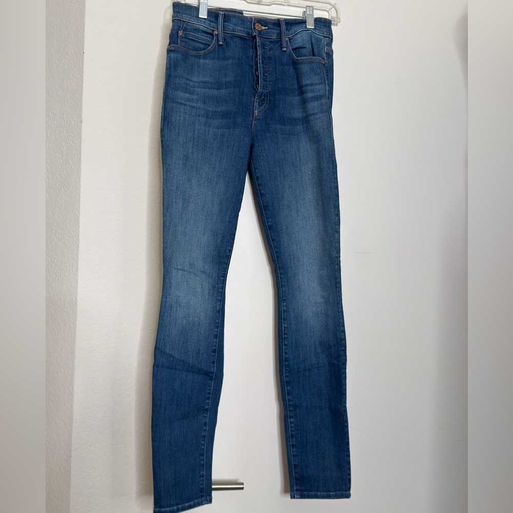 MOTHER Skinny Jeans in Classic Blue